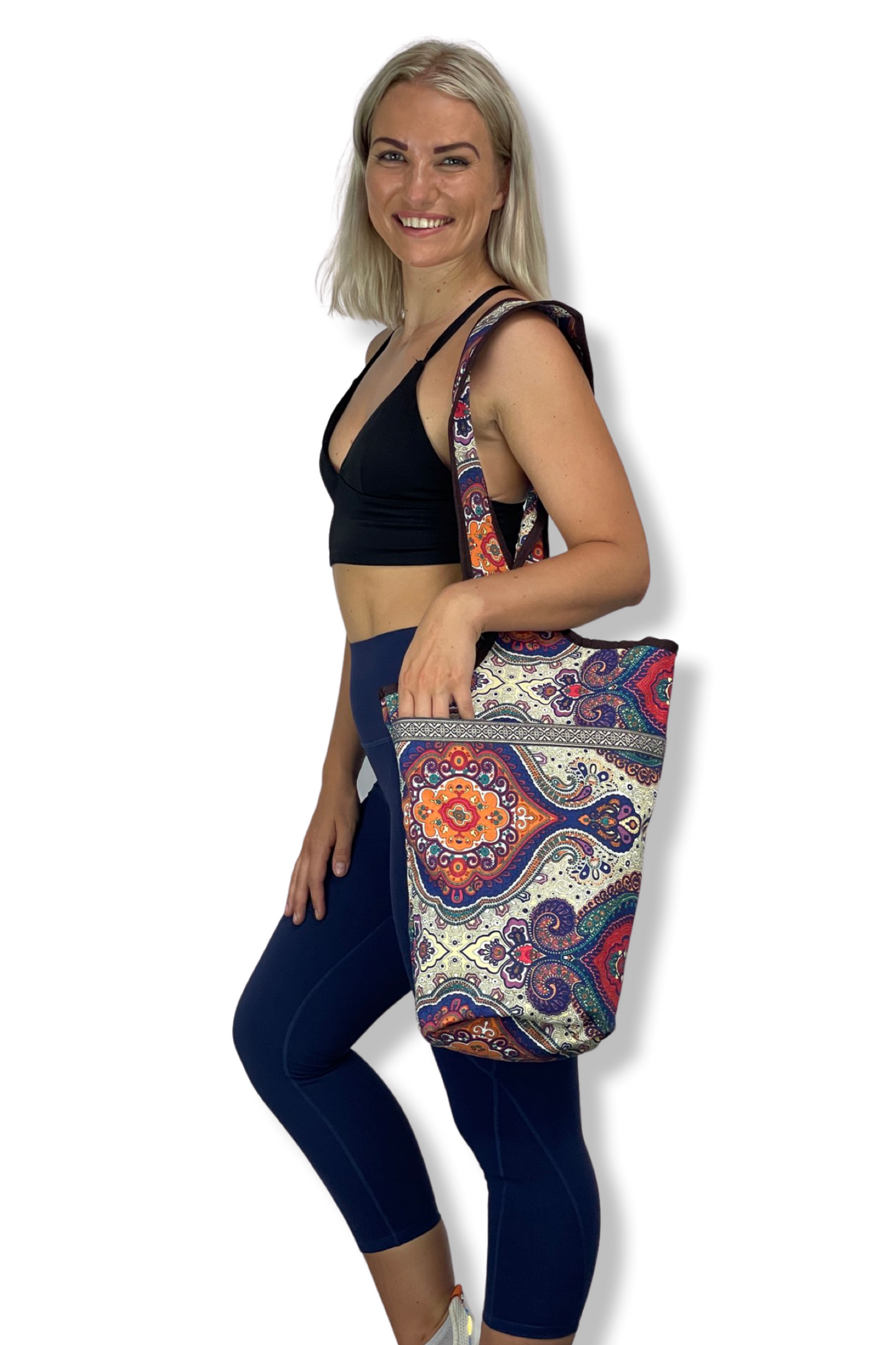 JupiterGear Yoga Mat Carrying Tote Bag with Large Pockets
