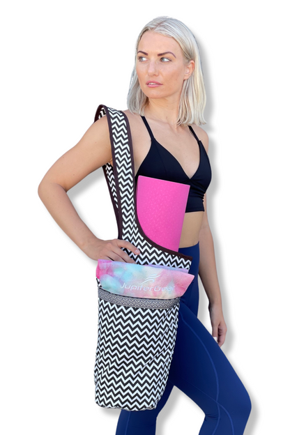 JupiterGear Yoga Mat Carrying Tote Bag with Large Pockets
