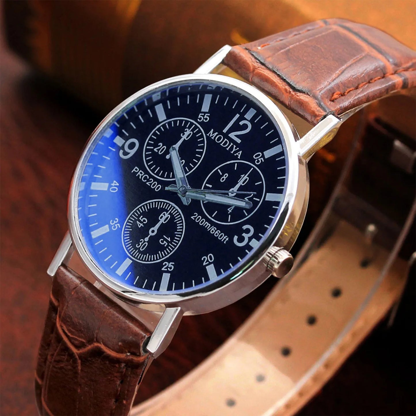 Pure Leather Belt Watch For Men