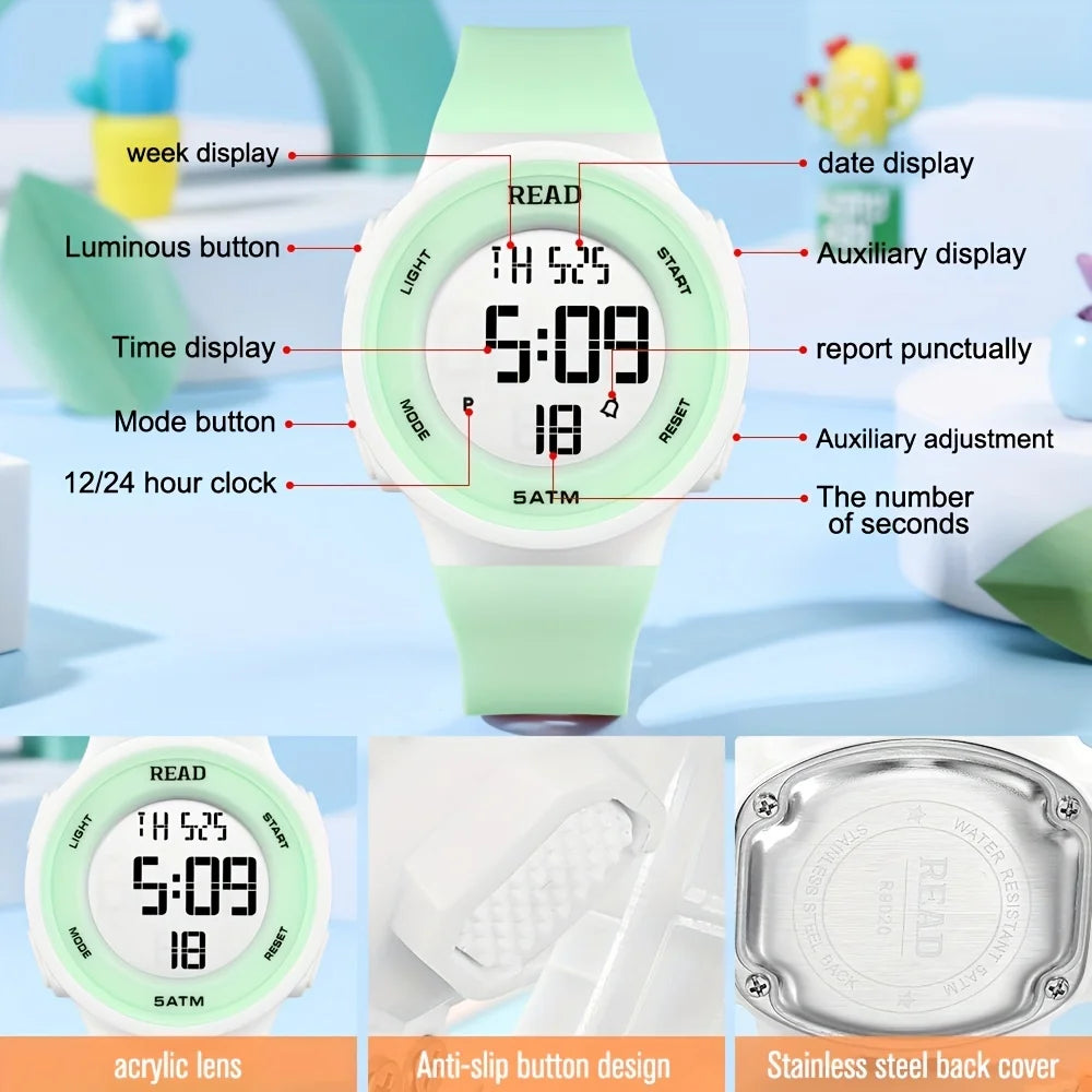 Waterproof Sports Digital Watch For Women