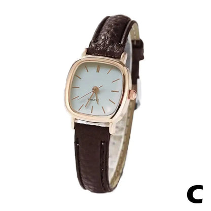 Small Dial Leather Strap Wrist Watch