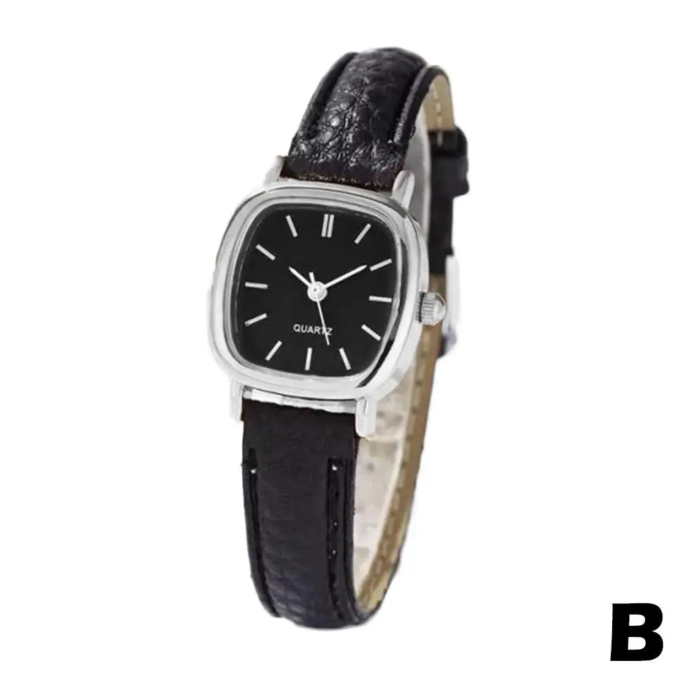 Small Dial Leather Strap Wrist Watch