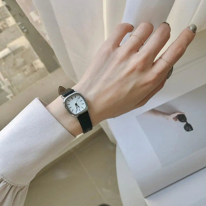 Small Dial Leather Strap Wrist Watch