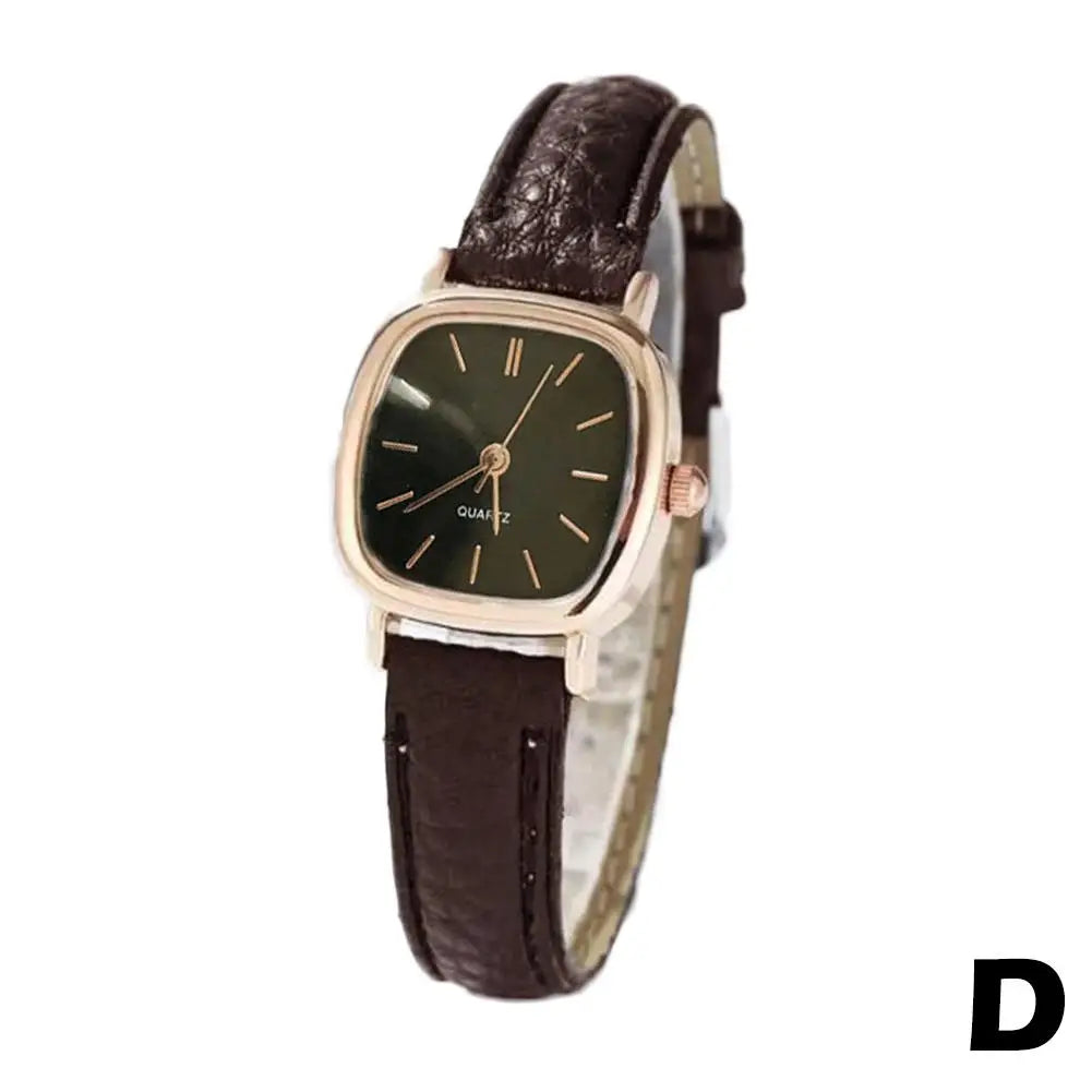 Small Dial Leather Strap Wrist Watch