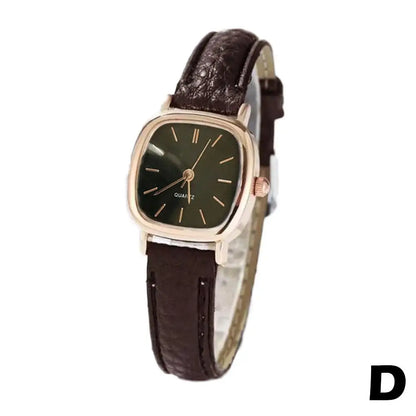 Small Dial Leather Strap Wrist Watch