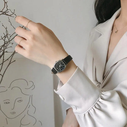 Small Dial Leather Strap Wrist Watch