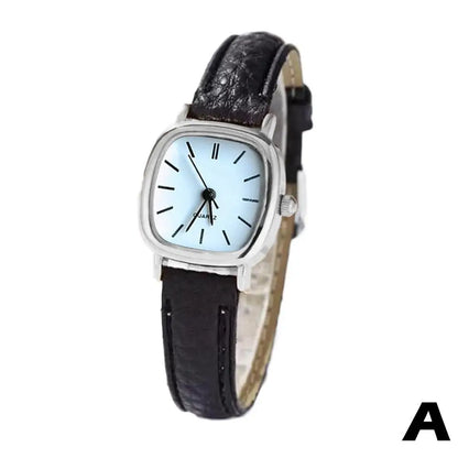 Small Dial Leather Strap Wrist Watch