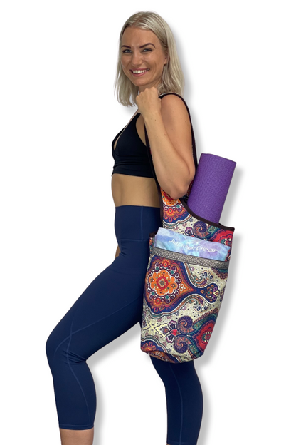 JupiterGear Yoga Mat Carrying Tote Bag with Large Pockets