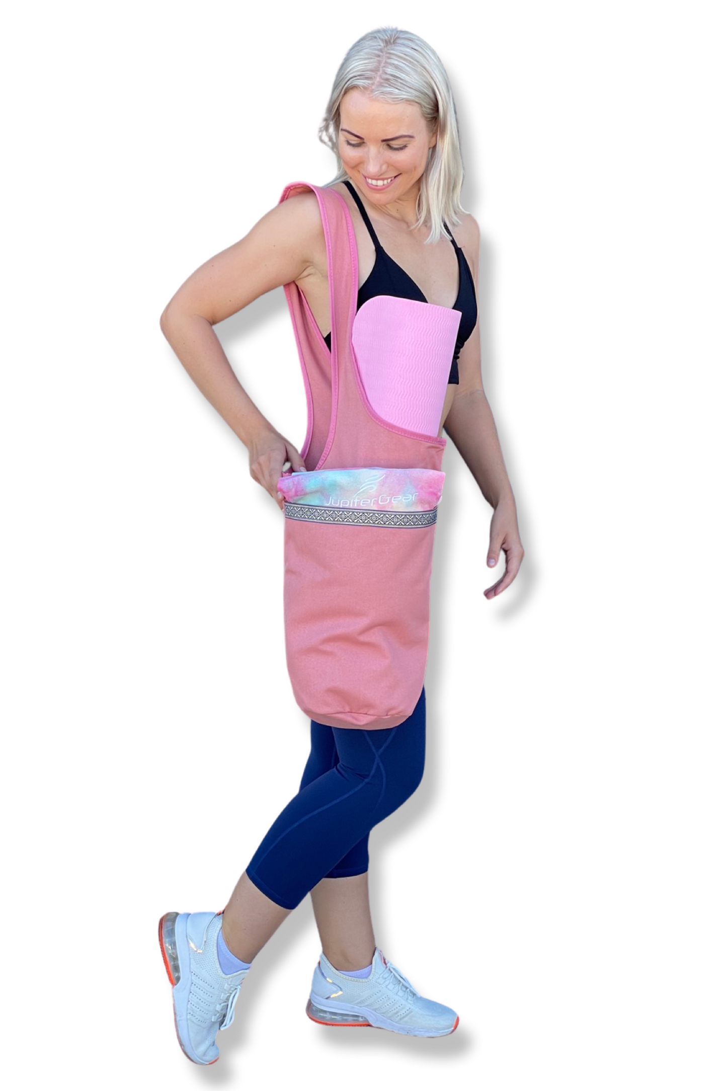 JupiterGear Yoga Mat Carrying Tote Bag with Large Pockets