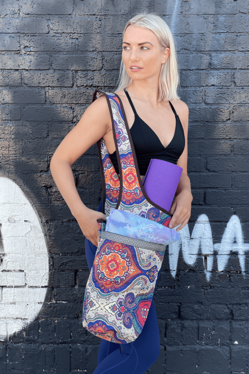 JupiterGear Yoga Mat Carrying Tote Bag with Large Pockets